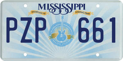MS license plate PZP661