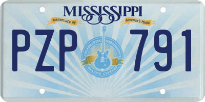 MS license plate PZP791