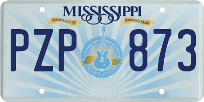 MS license plate PZP873