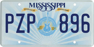 MS license plate PZP896