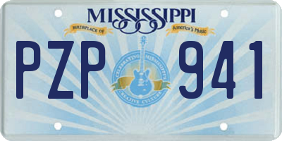 MS license plate PZP941