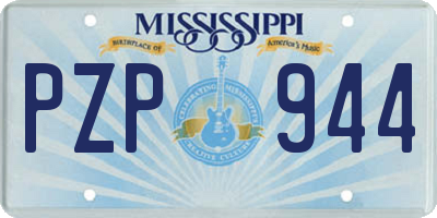 MS license plate PZP944