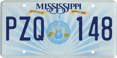 MS license plate PZQ148