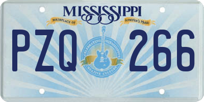 MS license plate PZQ266