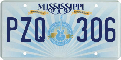 MS license plate PZQ306