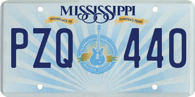 MS license plate PZQ440