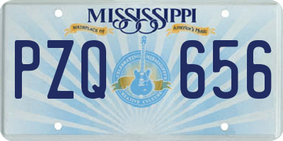 MS license plate PZQ656