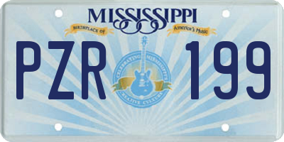 MS license plate PZR199