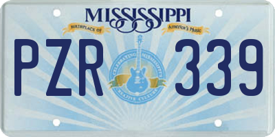 MS license plate PZR339