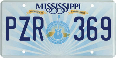 MS license plate PZR369