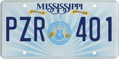MS license plate PZR401