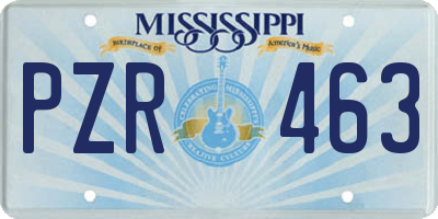 MS license plate PZR463