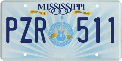 MS license plate PZR511