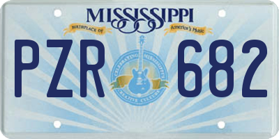 MS license plate PZR682