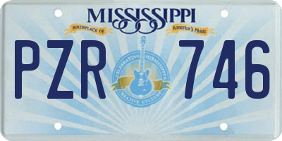 MS license plate PZR746