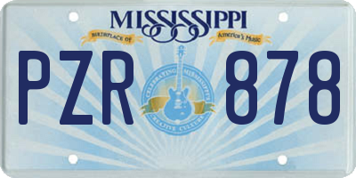 MS license plate PZR878