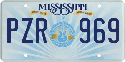 MS license plate PZR969
