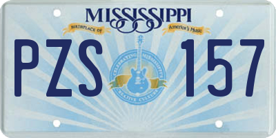 MS license plate PZS157