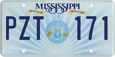 MS license plate PZT171