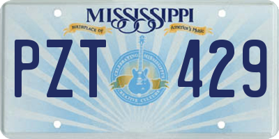 MS license plate PZT429