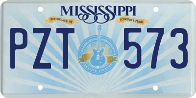 MS license plate PZT573