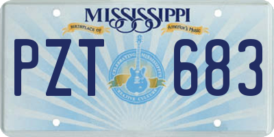 MS license plate PZT683