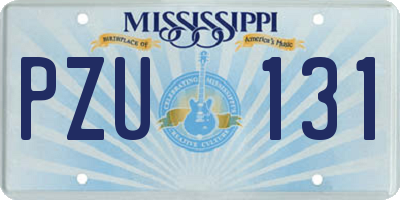 MS license plate PZU131