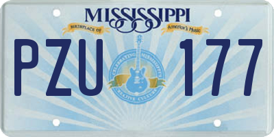 MS license plate PZU177