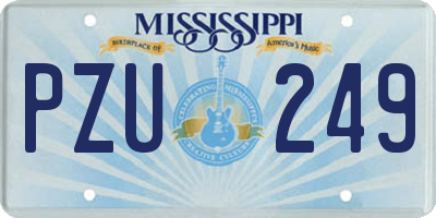 MS license plate PZU249