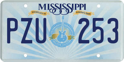 MS license plate PZU253