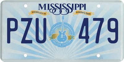 MS license plate PZU479