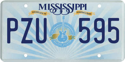 MS license plate PZU595
