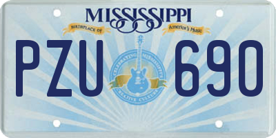 MS license plate PZU690