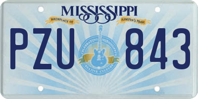 MS license plate PZU843