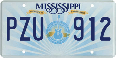 MS license plate PZU912