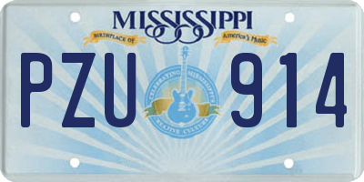 MS license plate PZU914