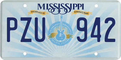 MS license plate PZU942
