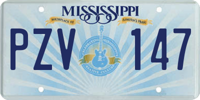 MS license plate PZV147