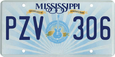 MS license plate PZV306
