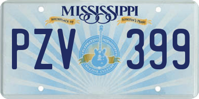 MS license plate PZV399