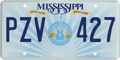 MS license plate PZV427