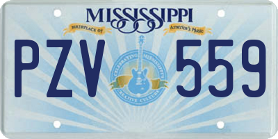 MS license plate PZV559