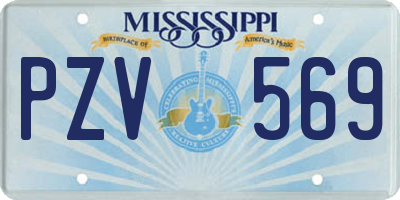 MS license plate PZV569