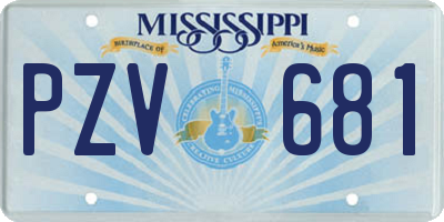 MS license plate PZV681