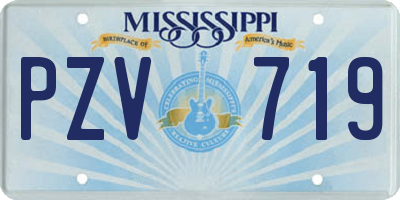 MS license plate PZV719