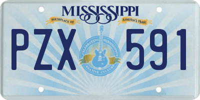 MS license plate PZX591