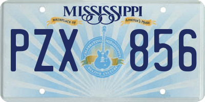MS license plate PZX856