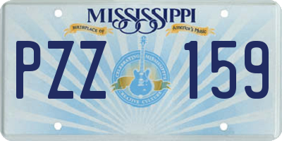 MS license plate PZZ159