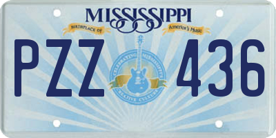 MS license plate PZZ436