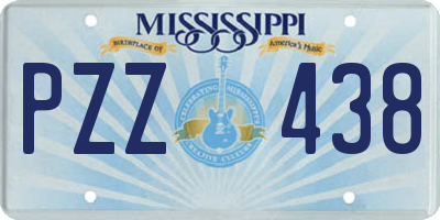 MS license plate PZZ438